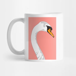 Coral Swan Portrait Mug